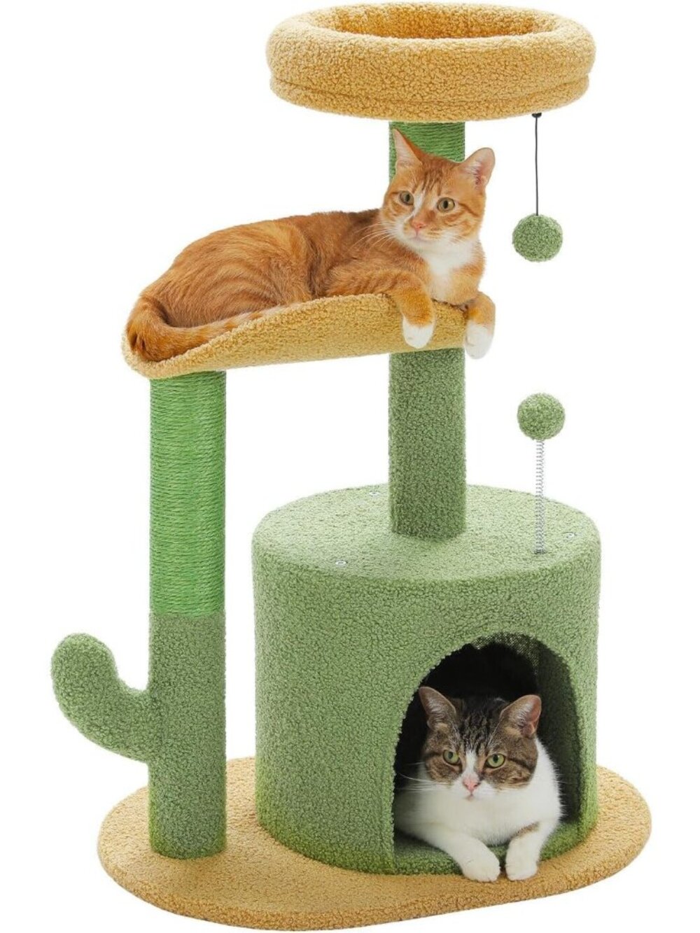 New 32-Inch Purple Flower Cat Tree Tower with Scratching Post - Condo for Cats